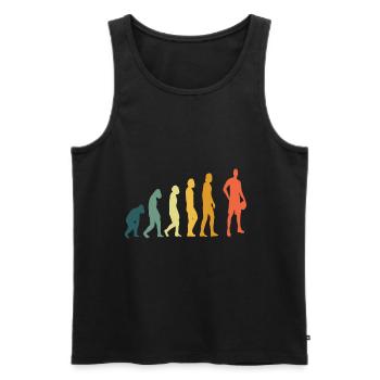 Basketball Retro Evolution Dunking - Men's Premium Organic Tank Top - black - Front - Michal (187cm)