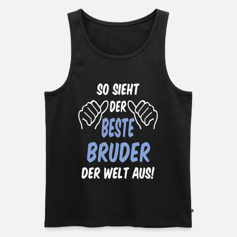 Bester Bruder Der Welt - Männer Premium Bio Tank Top - Schwarz