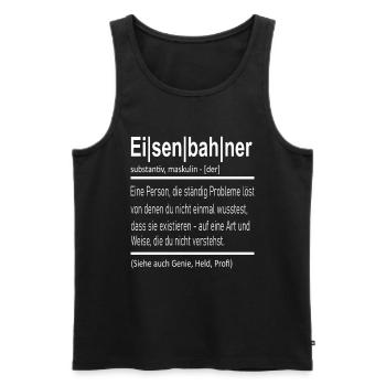 Eisenbahn Eisenbahner - Männer Premium Bio Tank Top - Schwarz - Vorne - Michal (187cm)
