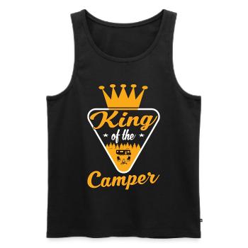 The camping king caravan and campsite - Men's Premium Organic Tank Top - black - Front - AI Model Male 178 light (178cm)