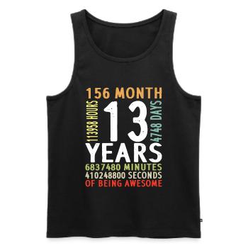 13th birthday boy girl man woman 13 years - Men's Premium Organic Tank Top - black - Front - Michal (187cm)