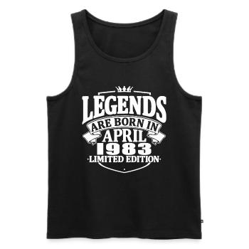 40 years old - 40th birthday - April 1983 - Men's Premium Organic Tank Top - black - Front - Michal (187cm)