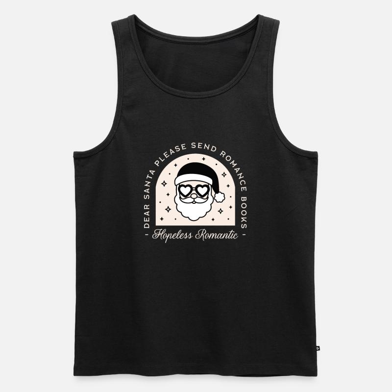 Weihnachtsbücher Dark Romance Reader - Männer Premium Bio Tank Top - Schwarz