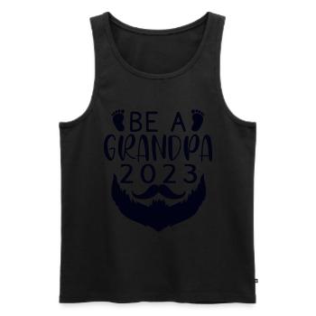 Grandpa-to-be 2023, I'll be a grandpa in 2023, grandpa in 2023 - Men's Premium Organic Tank Top - black - Front - AI Model Male 178 light (178cm)