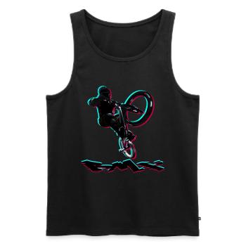 BMX Bike - Männer Premium Bio Tank Top - Schwarz - Vorne - Michal (187cm)