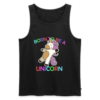 Licorne Licorne - Débardeur bio Premium Homme - noir - Devant - Michal (187cm)