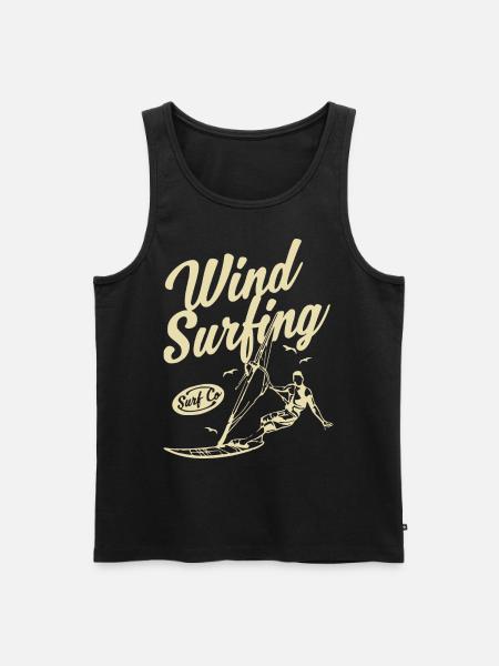 Wind Surfing 1- Wind surfing - Men's Premium Organic Tank Top - black