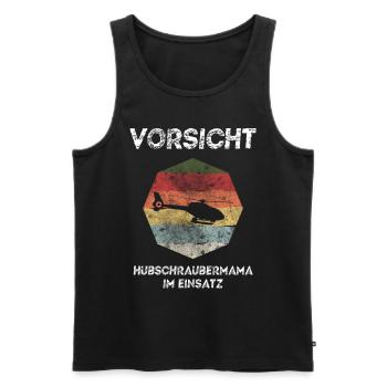 Hubschrauber Mutter - aus Liebe zum Kind Geschenk - Männer Premium Bio Tank Top - Schwarz - Vorne - Michal (187cm)