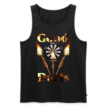 Good darts - Men's Premium Organic Tank Top - black - Front - AI Model Male 178 light (178cm)