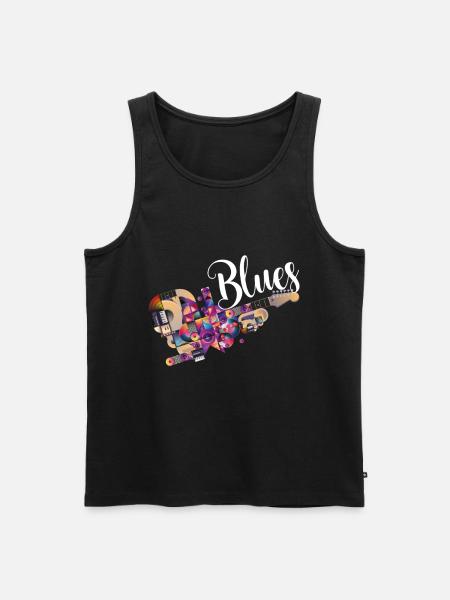 blues guitar - Men's Premium Organic Tank Top - black