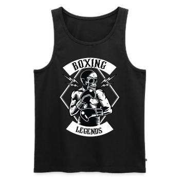 boxing legends - Men's Premium Organic Tank Top - black - Front - AI Model Male 178 light (178cm)