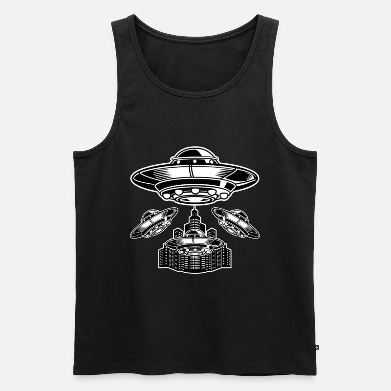 UFO - Männer Premium Bio Tank Top - Schwarz
