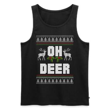oh hirsch - Männer Premium Bio Tank Top - Anthrazit - Vorne - Alexander (188cm)