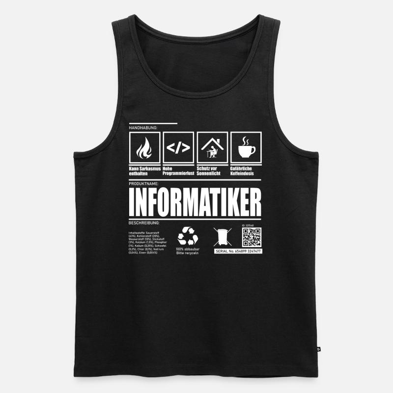 Produktname Informatiker Programmierer Geschenk - Männer Premium Bio Tank Top - Schwarz