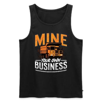 Mining Trucker Bauen Sie Ihren Eigenen Business - Männer Premium Bio Tank Top - Schwarz - Vorne - AI Model Male 178 light (178cm)