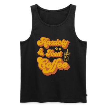 Psychische Kaffee Mental Gesundheit Kaffetrinker - Männer Premium Bio Tank Top - Schwarz - Vorne - AI Model Male 178 light (178cm)