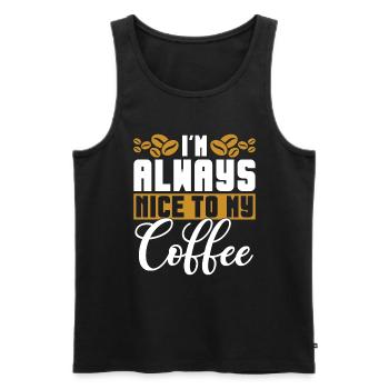 Mental Gesundheit Psychische Kaffee Kaffetrinker - Männer Premium Bio Tank Top - Schwarz - Vorne - AI Model Male 178 light (178cm)