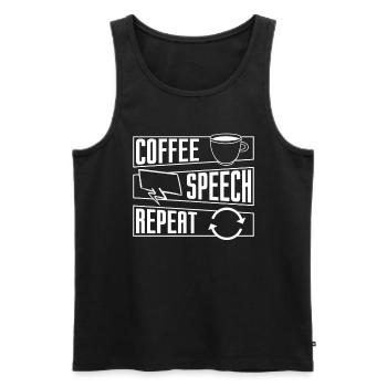 Mental Gesundheit Psychische Kaffee Kaffetrinker - Männer Premium Bio Tank Top - Schwarz - Vorne - AI Model Male 178 light (178cm)