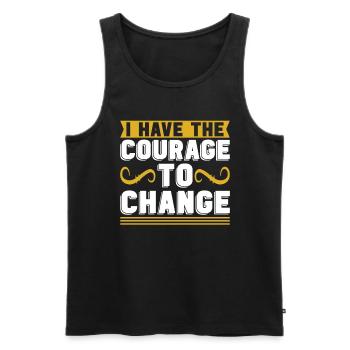 Psychische Kaffee Kaffetrinker Mental Gesundheit - Männer Premium Bio Tank Top - Schwarz - Vorne - AI Model Male 178 light (178cm)