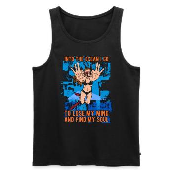 Tauchen Freitauchen Freitaucher Apnoe Geschenk - Männer Premium Bio Tank Top - Schwarz - Vorne - Michal (187cm)