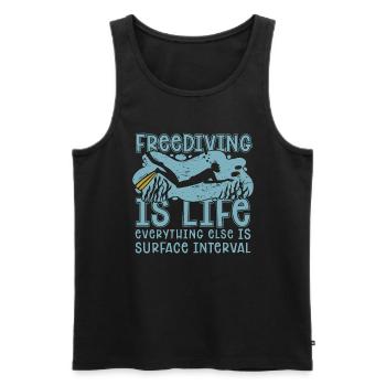 Freediver Apnée Apnée Plongée Cadeau - Débardeur bio Premium Homme - noir - Devant - AI Model Male 178 light (178cm)