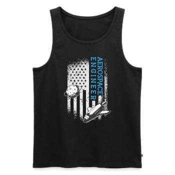 Aerospace Engineer Engineering Space Rocket - Männer Premium Bio Tank Top - Schwarz - Vorne - AI Model Male 178 light (178cm)