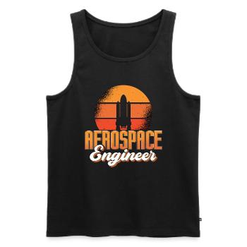 Rocket Space Aerospace Engineer Engineering - Männer Premium Bio Tank Top - Schwarz - Vorne - AI Model Male 178 light (178cm)