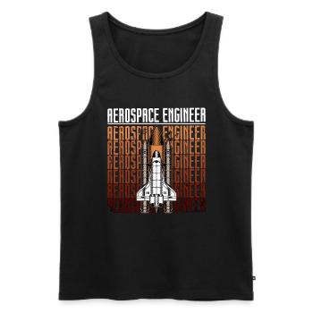 Aerospace Engineer Rocket Science Space Retro - Männer Premium Bio Tank Top - Schwarz - Vorne - AI Model Male 178 light (178cm)