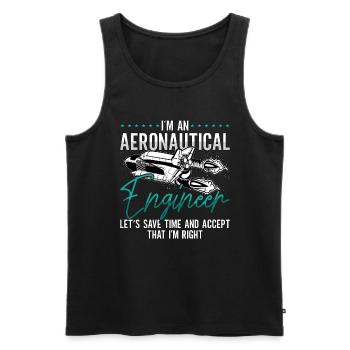 Aerospace I'm An Aeronautical Engineer Rocket - Männer Premium Bio Tank Top - Schwarz - Vorne - AI Model Male 178 light (178cm)
