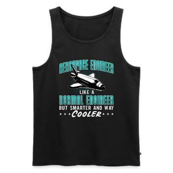 Aerospace Engineer Like A Normal Engineering Space - Men's Premium Organic Tank Top - black - Front - Michal (187cm)