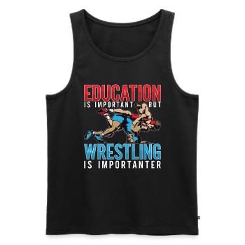Catch Wrestling Education est un lutteur important - Débardeur bio Premium Homme - noir - Devant - Michal (187cm)