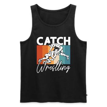 Catch Wrestling Wrestler Sport Retro Grappling - Débardeur bio Premium Homme - noir - Devant - Michal (187cm)