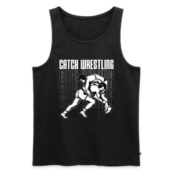 Catch Wrestling Lutteur Sport Combat Grappling - Débardeur bio Premium Homme - noir - Devant - Michal (187cm)