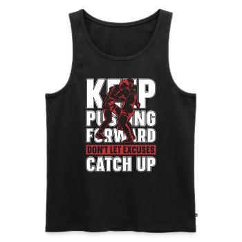 Catch Wrestling Continuez à pousser vers l’avant Lutteur - Débardeur bio Premium Homme - noir - Devant - Michal (187cm)