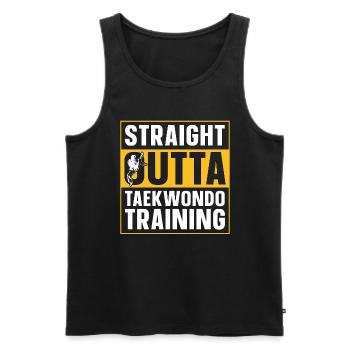 Taekwondo Straight Outta Taekwondo Training Sport - Männer Premium Bio Tank Top - Schwarz - Vorne - Michal (187cm)