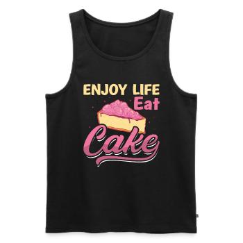 Baker Baking Enjoy Life Eat Cake Bakery Chef Cake - Men's Premium Organic Tank Top - black - Front - Michal (187cm)