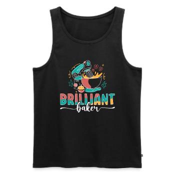 Boulanger Brilliant Cupcake Boulangerie Chef Gâteau - Débardeur bio Premium Homme - noir - Devant - Michal (187cm)