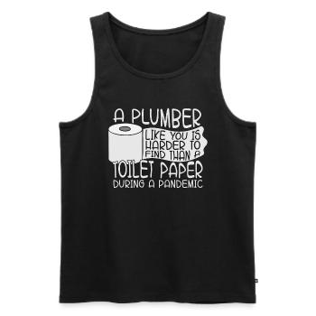 Un plombier comme vous Outil Plomberie Plombiers - Débardeur bio Premium Homme - noir - Devant - Michal (187cm)