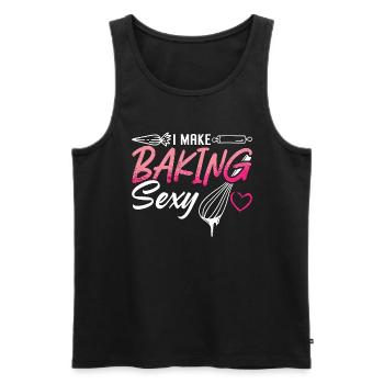Baker I Make Baking Sexy Bakery Cake Cupcake Chef - Männer Premium Bio Tank Top - Schwarz - Vorne - Michal (187cm)
