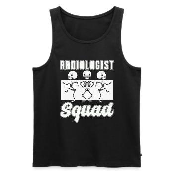 Radiologue Squad Radiologie Radiographie Rad Tech Radiographie - Débardeur bio Premium Homme - noir - Devant - AI Model Male 178 light (178cm)