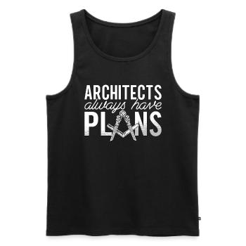 Architect Architects Always Have Job Architecture - Men's Premium Organic Tank Top - black - Front - Michal (187cm)