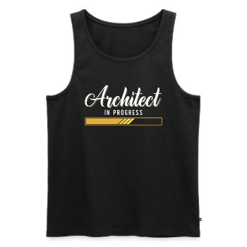 Architect In Progress Architects Job Architecture - Men's Premium Organic Tank Top - black - Front - AI Model Male 178 light (178cm)