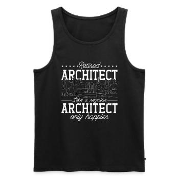 Retired Architect Architects Job Architecture - Men's Premium Organic Tank Top - black - Front - AI Model Male 178 light (178cm)