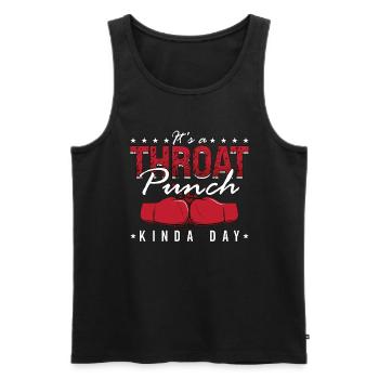Kickboxing It's A Throat Kickboxer Fighter Boxing - Männer Premium Bio Tank Top - Schwarz - Vorne - AI Model Male 178 light (178cm)