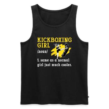 Kickboxing Girl Kickboxer Fighter Boxing Sports - Männer Premium Bio Tank Top - Schwarz - Vorne - Michal (187cm)