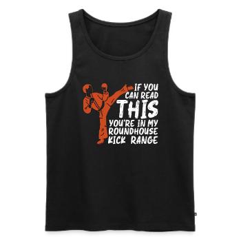 Kickboxing If You Can Read This Kickboxer Boxing - Männer Premium Bio Tank Top - Schwarz - Vorne - Michal (187cm)