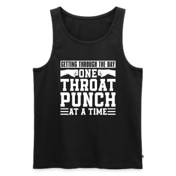Kickboxing Getting Through The Day Kickboxer Fight - Männer Premium Bio Tank Top - Schwarz - Vorne - Michal (187cm)