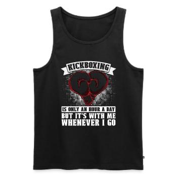 Kickboxing Is Only An Hour A Day Kickboxer Boxing - Männer Premium Bio Tank Top - Schwarz - Vorne - Michal (187cm)