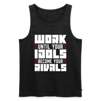 Judo Work Until Your Idols Fighter Karate Training - Männer Premium Bio Tank Top - Schwarz - Vorne - AI Model Male 178 light (178cm)