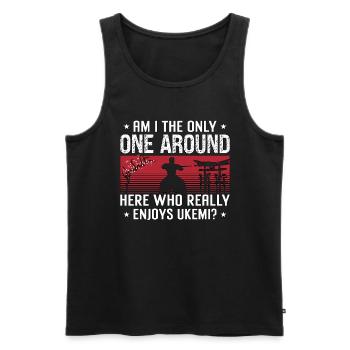 Aikido Am I The Only Fighter Martial Arts Samurai - Männer Premium Bio Tank Top - Schwarz - Vorne - AI Model Male 178 light (178cm)